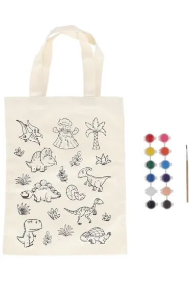 Esschert Design Torba p��cienna do kolorowania z farbkami - Dino