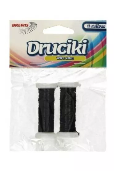 Brewis Druciki florystyczne czarne 20m