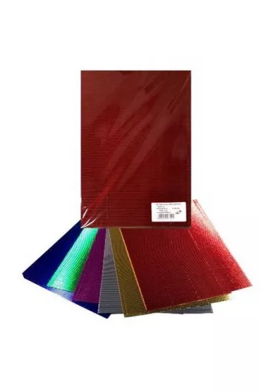 Galeria Hobby Tektura falista kolorowa metaliczna 25x35 cm, 6 arkuszy