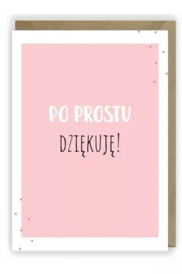 Cardie Kartka okoliczno�ciowa, eko koperta Dzi�kuj� K001