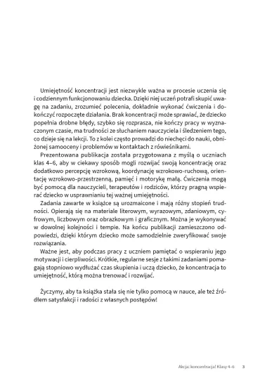 Akcja: Koncentracja! �wiczenia na koncentracj� i spostrzegawczo�� klasy 4&ndash;6 - Magdalena Hinz