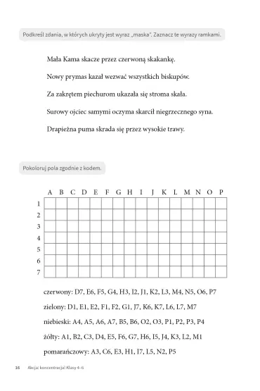 Akcja: Koncentracja! �wiczenia na koncentracj� i spostrzegawczo�� klasy 4&ndash;6 - Magdalena Hinz