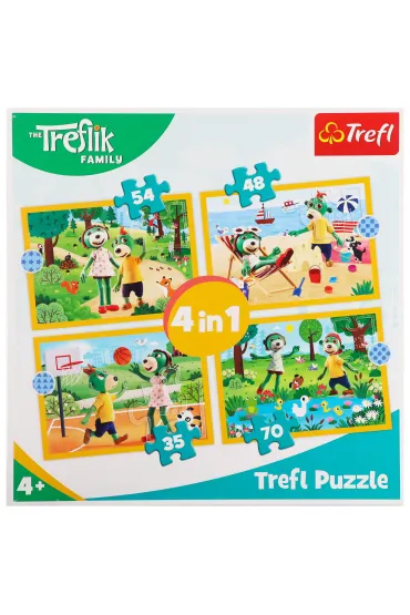 Puzzle 4w1 - Trefliki na wakacjach (35+48+54+70 el.)