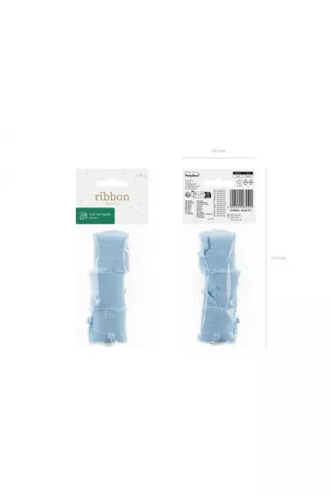 PartyDeco Wst��ka szyfonowa b��kit 40mm, 3 x 5m 15 m