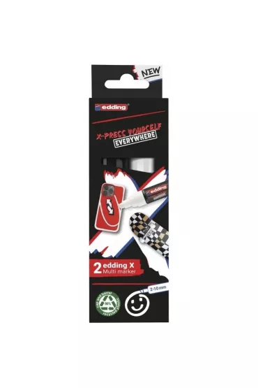 Edding Multi marker bia�y i czarny 2 szt.