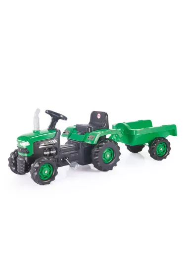 Traktor na peda�y z przyczep� zielony Wader