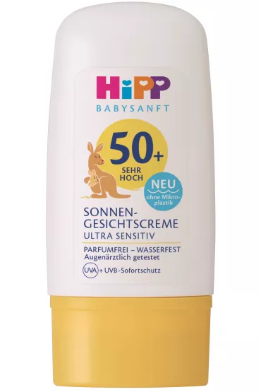 Hipp Babysanft Krem ochronny do twarzy na s�o�ce od 1. dnia �ycia Ultra Sensitiv SPF50+ 30 ml