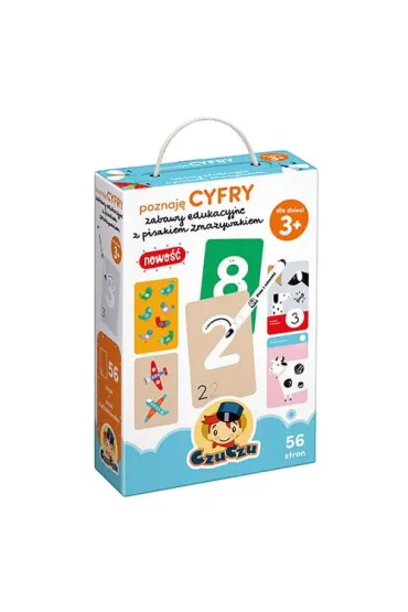 CzuCzu Poznaj� cyfry Zabawy edukacyjne z pisakiem zmazywakiem 3+