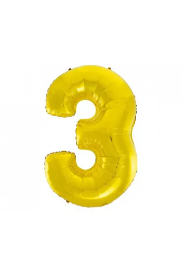 Godan Balon cyfra 3 z�oty 85cm
