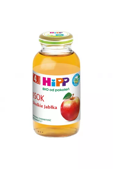 Hipp Sok 100% s�odkie jab�ka po 4. miesi�cu 200 ml Bio