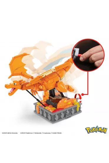 MEGA Pokemon Mechaniczny Charizard z ruchem Zestaw klockw HMW05