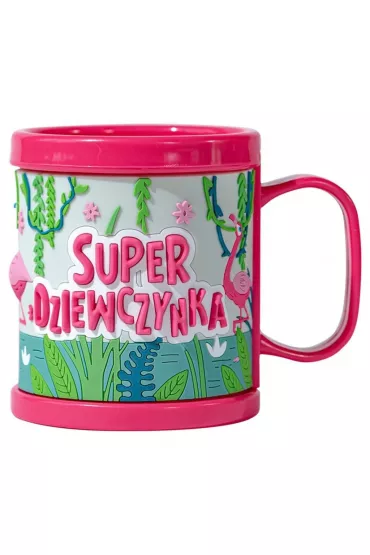 Be-Happy Gifts Kubek dla dziecka 3D Super Dziewczynka