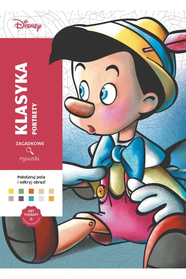 Art therapy. Kolorowanka antystresowa. Disney. Klasyka. Portrety. Zagadkowe rysunki - Charlotte  Mendes, Nathalie Lavaud