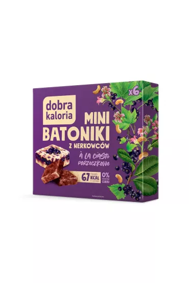 Dobra Kaloria Mini batoniki z nerkowcw a`la ciasto porzeczkowe 6 x 18 g