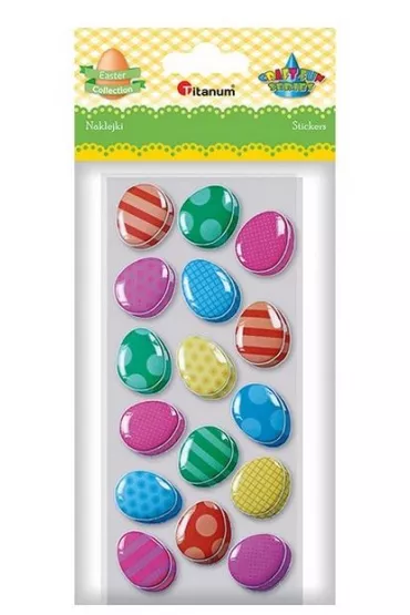 Titanum Naklejki wypuk�e mi�kkie pisanki 2,0 x 2,5 cm