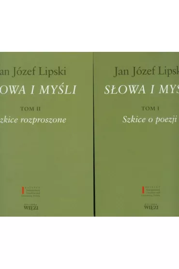 Pakiet: S�owa i my�li T.1-2 - Jan J�zef Lipski
