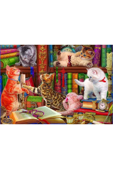 Puzzle 1000 Library Kittens 6000-5913 Eurographics
