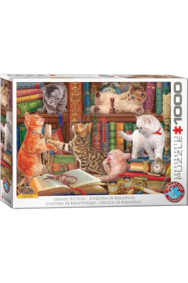 Puzzle 1000 Library Kittens 6000-5913 Eurographics