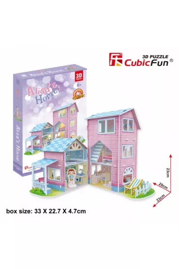Puzzle 3D Alisa's home Domek dla lalek 74 elementy Cubic Fun