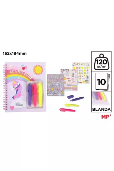 Mp Main Paper Zestaw do kolorowania z naklejkami Unicorn