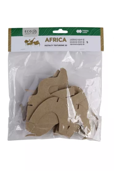 Happy Color Kszta�ty tekturowe AFRICA, 12-15 cm, 5 sztuk