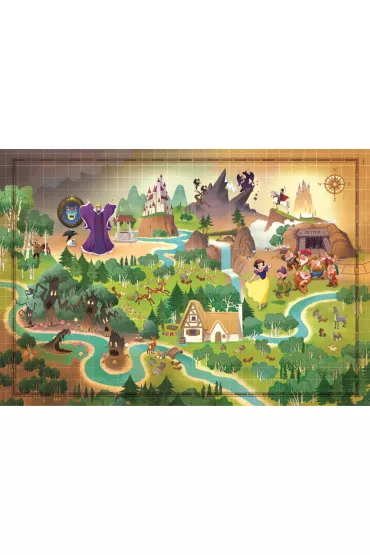 Puzzle 1000 el. Compact Story Maps Snow white Clementoni