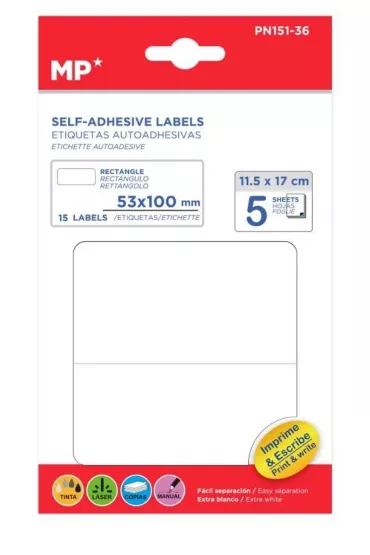 Mp Main Paper Etykiety samoprzylepne 53x100mm 5 szt.
