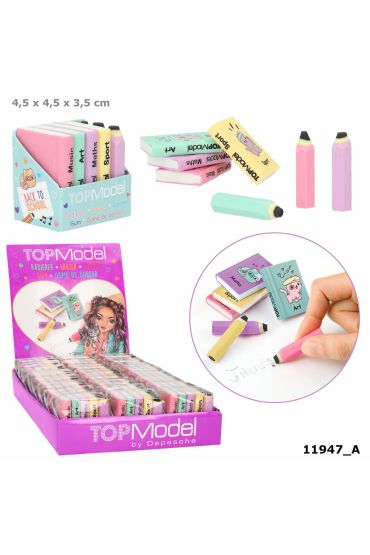 Zestaw mini gumek do cierania TOP Model 7sztuk mix 11947A