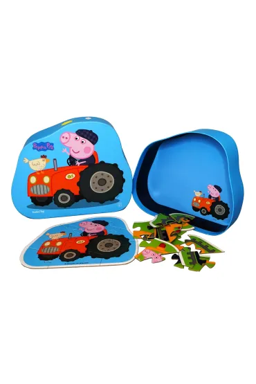 Puzzle dla dzieci w ozdobnym pude�ku 2x12 el. Farmer George Barbo Toys