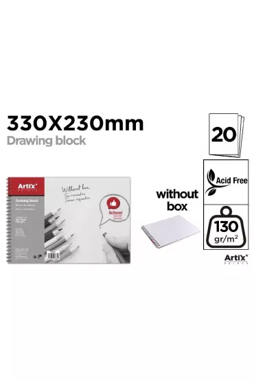 Artix Blok rysunkowy 33x23cm, 130g
