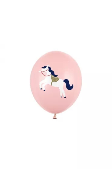 PartyDeco Balony Konik Pastel Pale Pink 30 cm