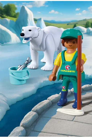 Playmobil Animals & Friends Nied�wied� polarny i�opiekun 72090