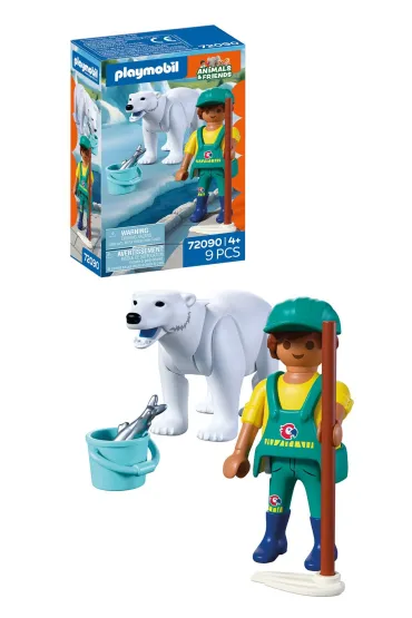 Playmobil Animals & Friends Nied�wied� polarny i�opiekun 72090