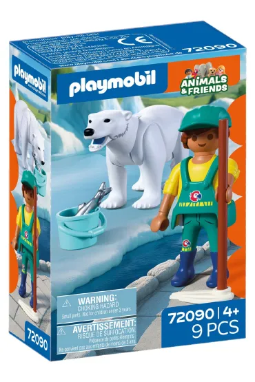 Playmobil Animals & Friends Nied�wied� polarny i�opiekun 72090