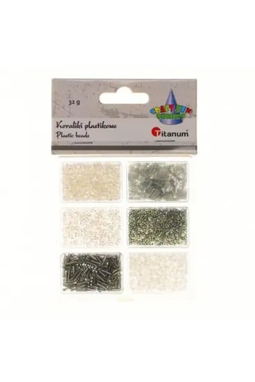 Titanum Koraliki plastikowe 6 rozmiar�w 32g
