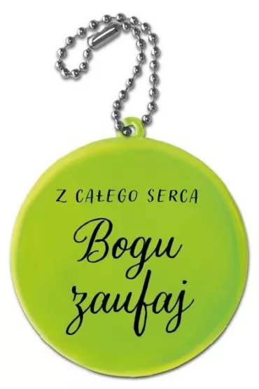 Zawieszka odblaskowa - Z ca�ego serca Bogu zaufaj