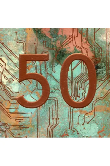 Museums & Galleries Karnet kwadrat z kopert� Urodziny 50
