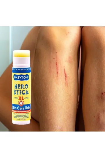 Babyton Balsam do pielgnacji skry w sztyfcie XL, bezpieczny od narodzin, Hero Stick 15 ml