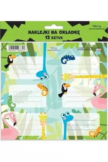 Henry Naklejki na zeszyty - �yrafa 12 szt.