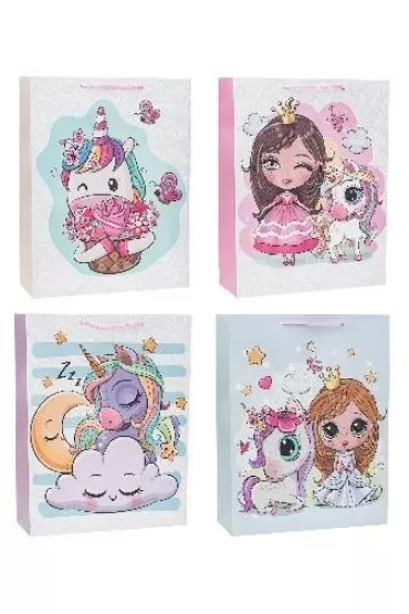 Rozette Torebka z brokatem Unicorn 31x42x12cm mix