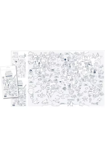 Mapa �wiata. Kolorowanka XL