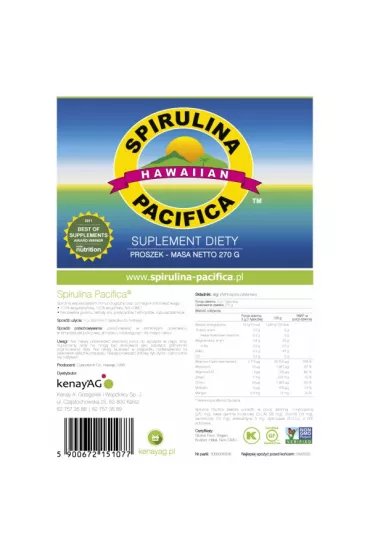 Cyanotech Co Hawajska Spirulina Pacifica Suplement diety 270 g