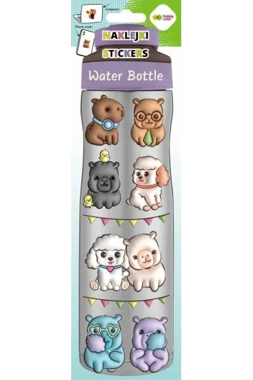 Happy Color Naklejki WATER BOTTLE - Kapibara Kapi Fun, 83x286 mm