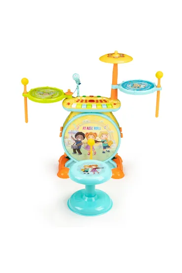 Multistore Perkusja organki 2w1 mikrofon karaoke mp3 led
