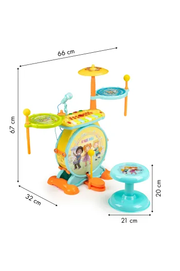 Multistore Perkusja organki 2w1 mikrofon karaoke mp3 led
