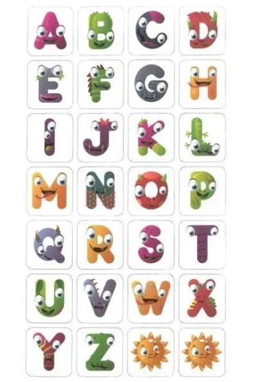 Fandy Magnesy 28 szt Litery