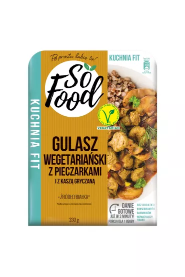 So Food Gulasz wegetaria�ski z pieczarkami i kasz� gryczan� 330 g