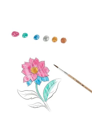 Derform Farby akrylowe metaliczne 12x12ml