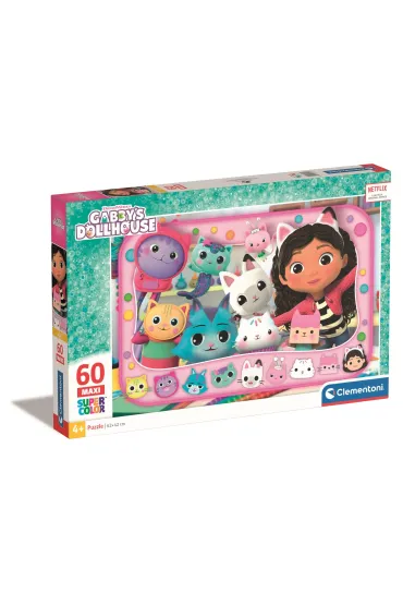Puzzle 60 el. Maxi SuperColor. Koci Domek Gabi Clementoni