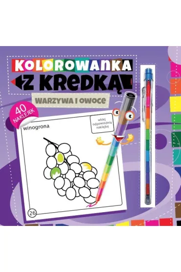 Kolorowanka z kredk�. Warzywa i owoce